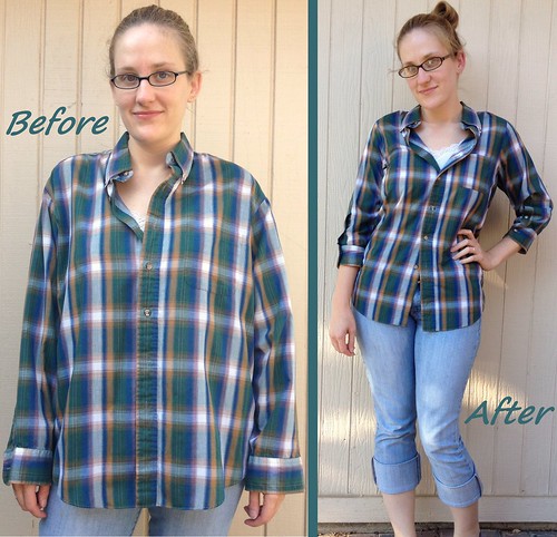 Plaid Shirt Refit Before & After
