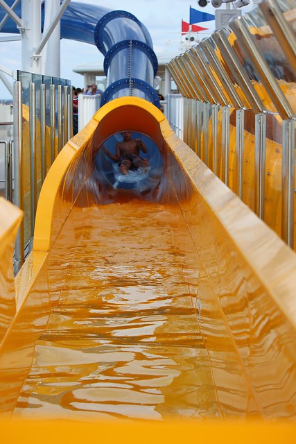 AquaDunk water slide on the Disney Magic