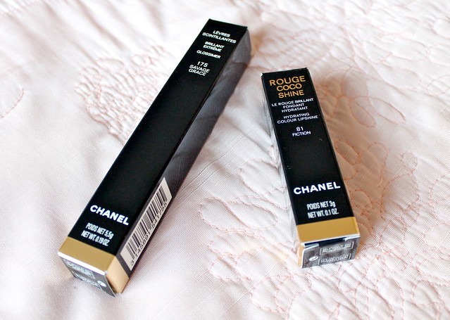 Chanel Savage Garden Glossimer and Rouge Coco Shine Fiction Lipstick Review