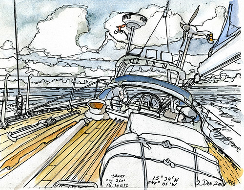 Transatlantic with sailing yacht Doertita 2013 by manfred schloesser