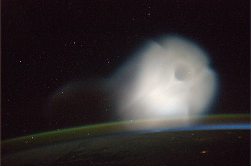 An immense gas cloud forms outside the atmosphere after disintegration