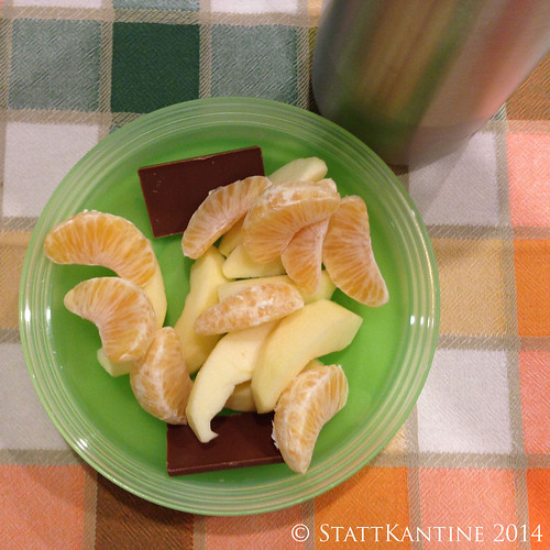 Stattkantine 06.02.14 - Mandarine, Apfel, Orangensaft-Schorle