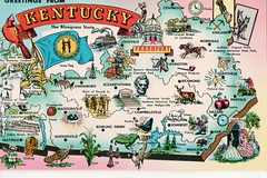 Map postcard - States of USA