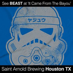 Grab an original BEAST Street Trooper shirt Sunday at Saint Arnold Brewing Co. Houston TX #tshirt #beast #keepitBEAST #streettrooper #stormtrooper #starwars #screenprint #madeinusa #SaintArnoldBrewing #print #artwork #squeegee #keepitBEAST #beastsyndicate