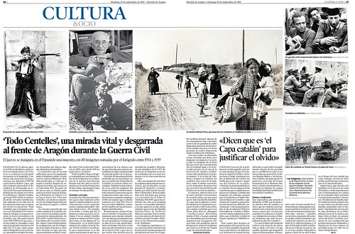 Todo Centelles, doble página en «Heraldo de Aragón», una mirada vital y desgarrada... by Octavi Centelles