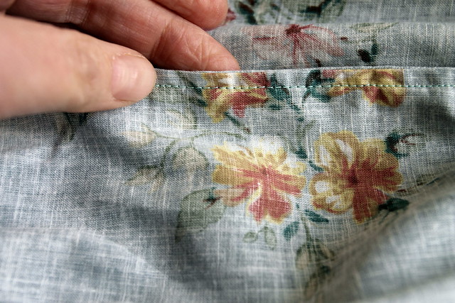 french seam, wrong side close up