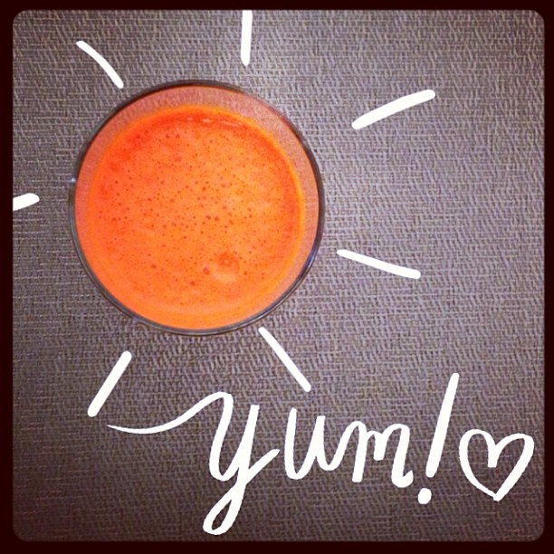 New juice recipe for me; carrots, grapefruit, lemon, and ginger! #juice #yum #orange #drinkyourveggies #carrot #citrus #instagood #igdaily