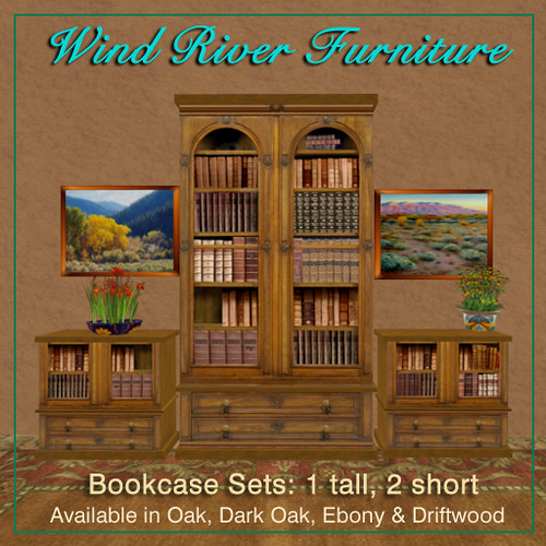 3 Bookcase Set in 4 Finishes by Teal Freenote