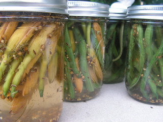 pickled daylilies and green beans