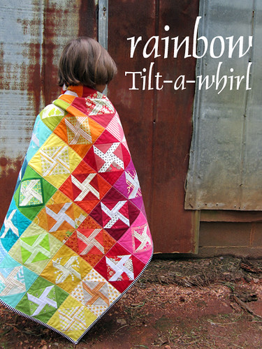 Rainbow Tilt-a-whirl baby quilt