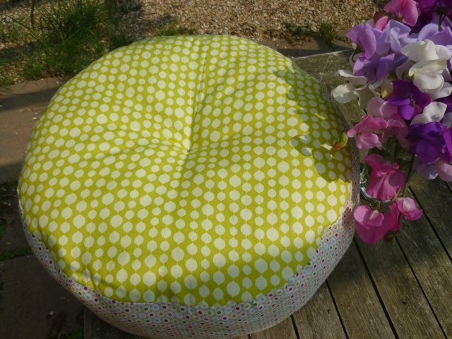 Sprocket pillow from tutorial at Cluck Cluck Sew