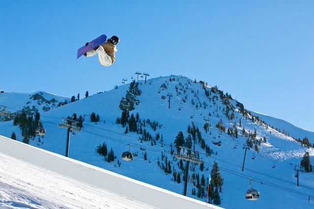 Mammoth snowboarder