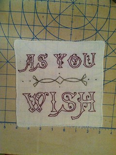 As You Wish Westley Embroidery