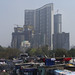 Contrast between the new modern towers and the Dhobi Ghats
