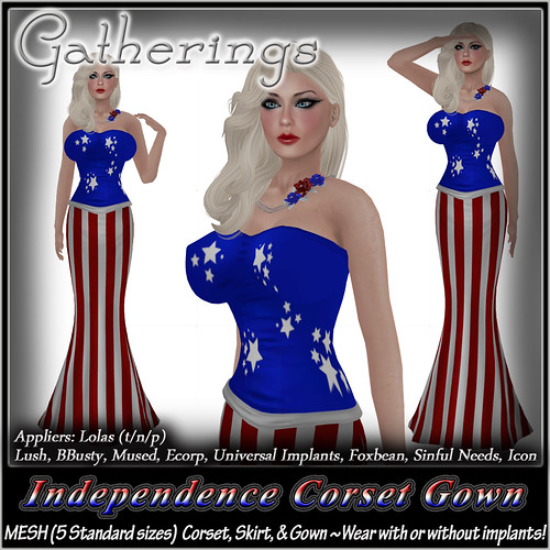 Mesh Corset Gown Independence by Stacia Zabaleta