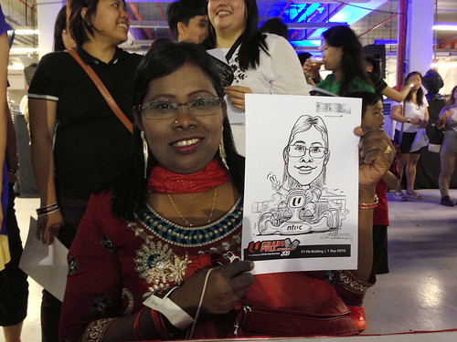 caricature live sketching for NTUC U Grand Prix Experience 2013 - 34