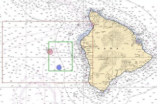 A fisherman is safe ashore after his vessel ran out of gas and he spent the night adrift off the coast of Kailua-Kona, Hawaii, Wednesday. Area of interest illustration: The area of interest is the red box. The green box is the initial search pattern area.