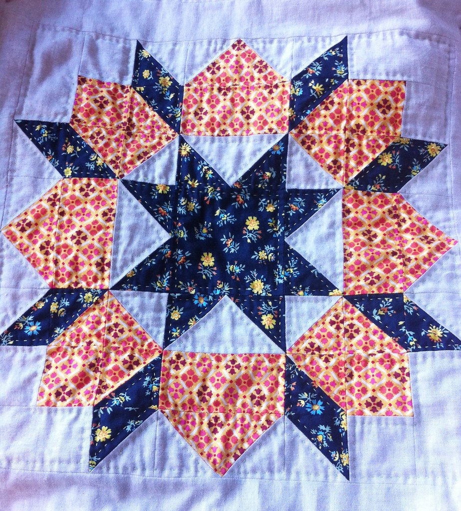 Swoon Quilt Block 2, Quilted