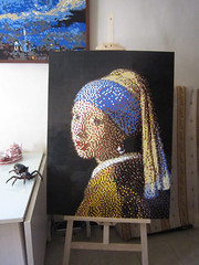 Lego Mosaic - Girl with a pearl earring (Vermeer)