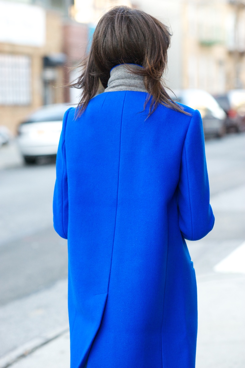 madewell cobalt blue coat