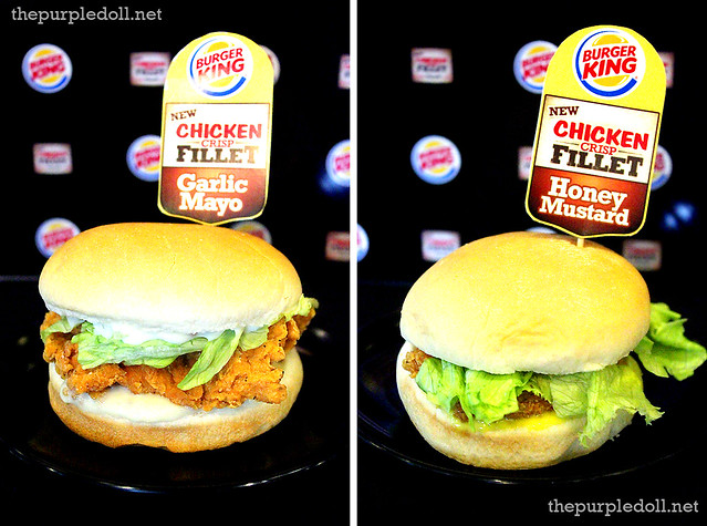Burger King Chicken Crisp Fillet Sandwich Zesty Garlic and Honey Mustard