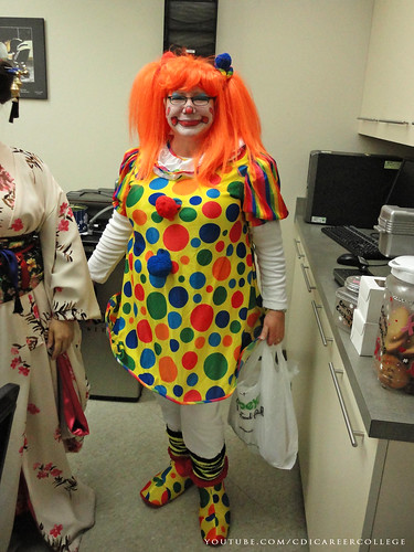 CDI College Calgary South Campus Students on the Halloween Day - Lady Clown