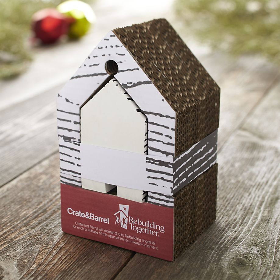 Wood Grain House Ornament Packaging