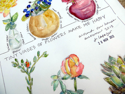 from my sketchbook ~ flower vases