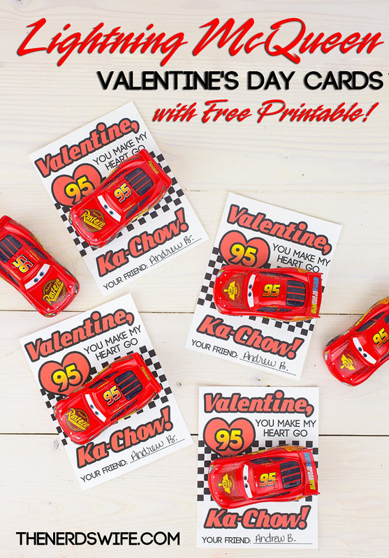 Printable Lightning Mcqueen Valentine Cards There are lots of pictures! the nerd s wife