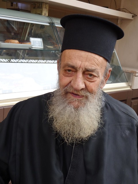 Orthodox priest with zoom