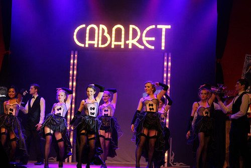 The girls of the Kit Kat Klub in George Watson's production of Cabaret. Photo © Fiona MacFarlane