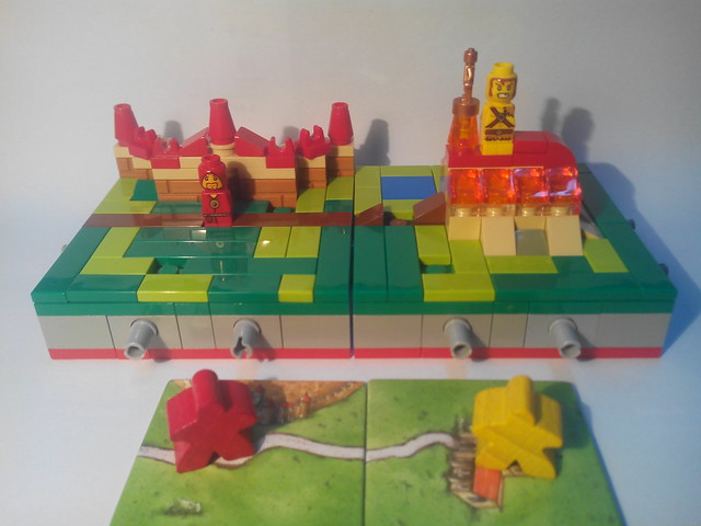 Tuiles Carcassonne en Lego