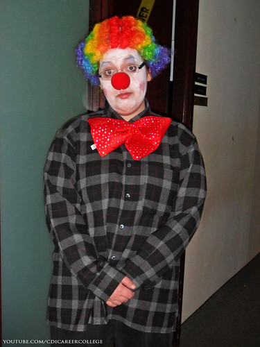 CDI College Laval Campus Halloween Costumes and Decoration Themes - Sad Clown