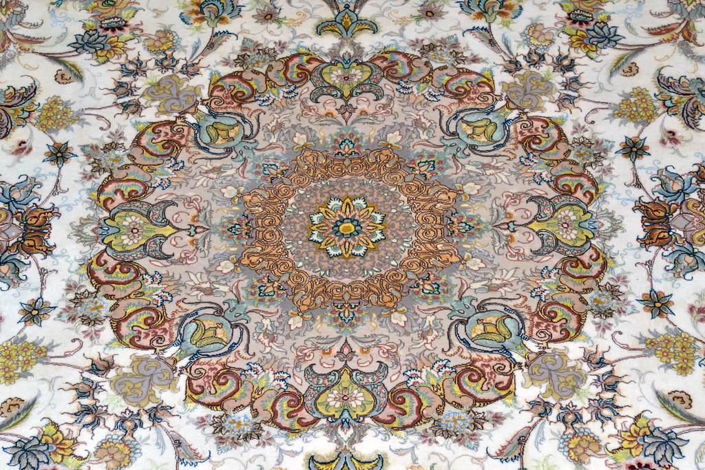 Khatibi Tabriz 9x12 Silk Persian Area Rug