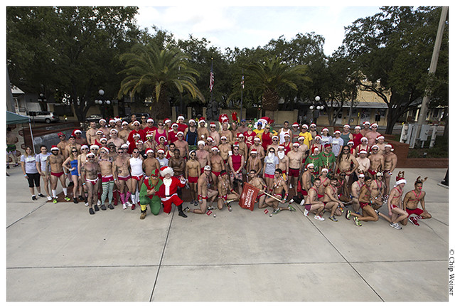 150 runners were expected for the fourth annual Santa Speedo Run Tampa Bay