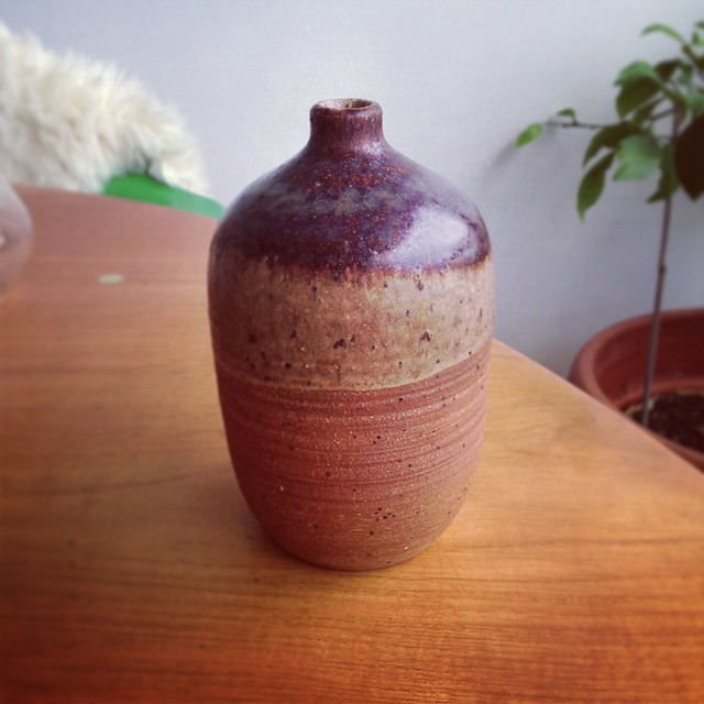 Small Studio Vase, Signed Wright, 45