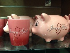 "Jersey Girl" shot glasses and piggy banks