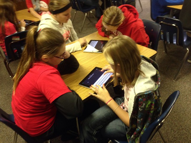 Students respond to a Nearpod question