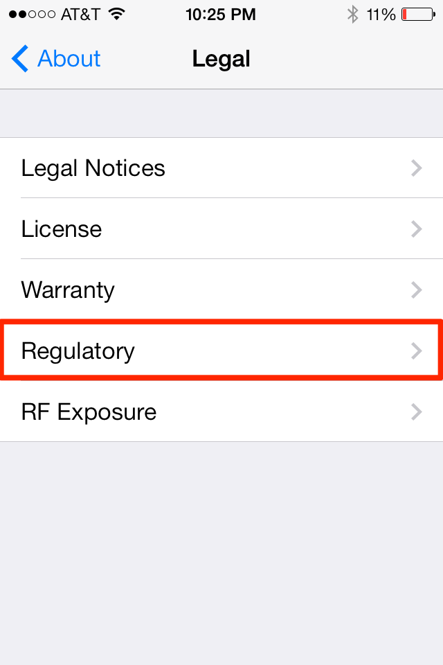iPhone Regulatory 4