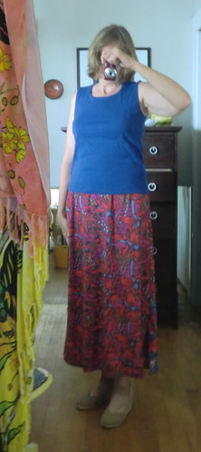 Long skirt made from dress