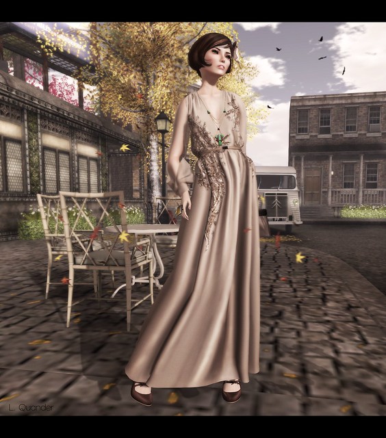 C88 August- ISON - dazzle gown, [monso] My Hair - Daisy, Ingenue :: Pickford Heels :: Coffee, LaGyo_Helen long necklace Gold & -Glam Affair - Katya - Europa 05 F