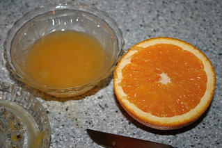 Flan de naranja y almendra