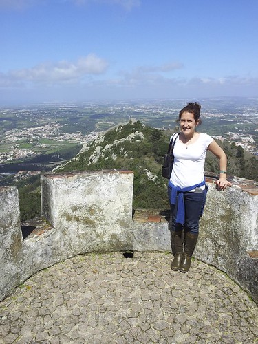 View of the Moorish Castle from Pena Palace, Sintra, Portugal
