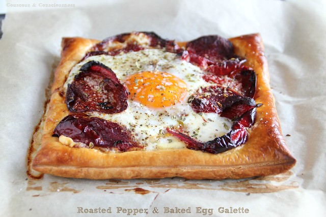 Roasted Pepper & Baked Egg Galette 1