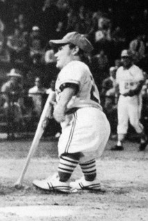 Stidman during his well-known at-bat in 1976.