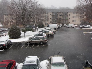 Parking lot at the beginning of Snowmageddon