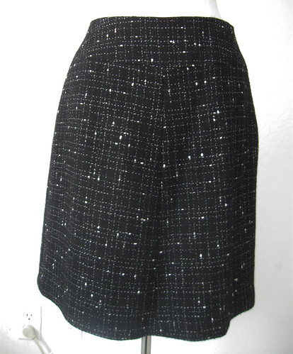 black white suit skirt