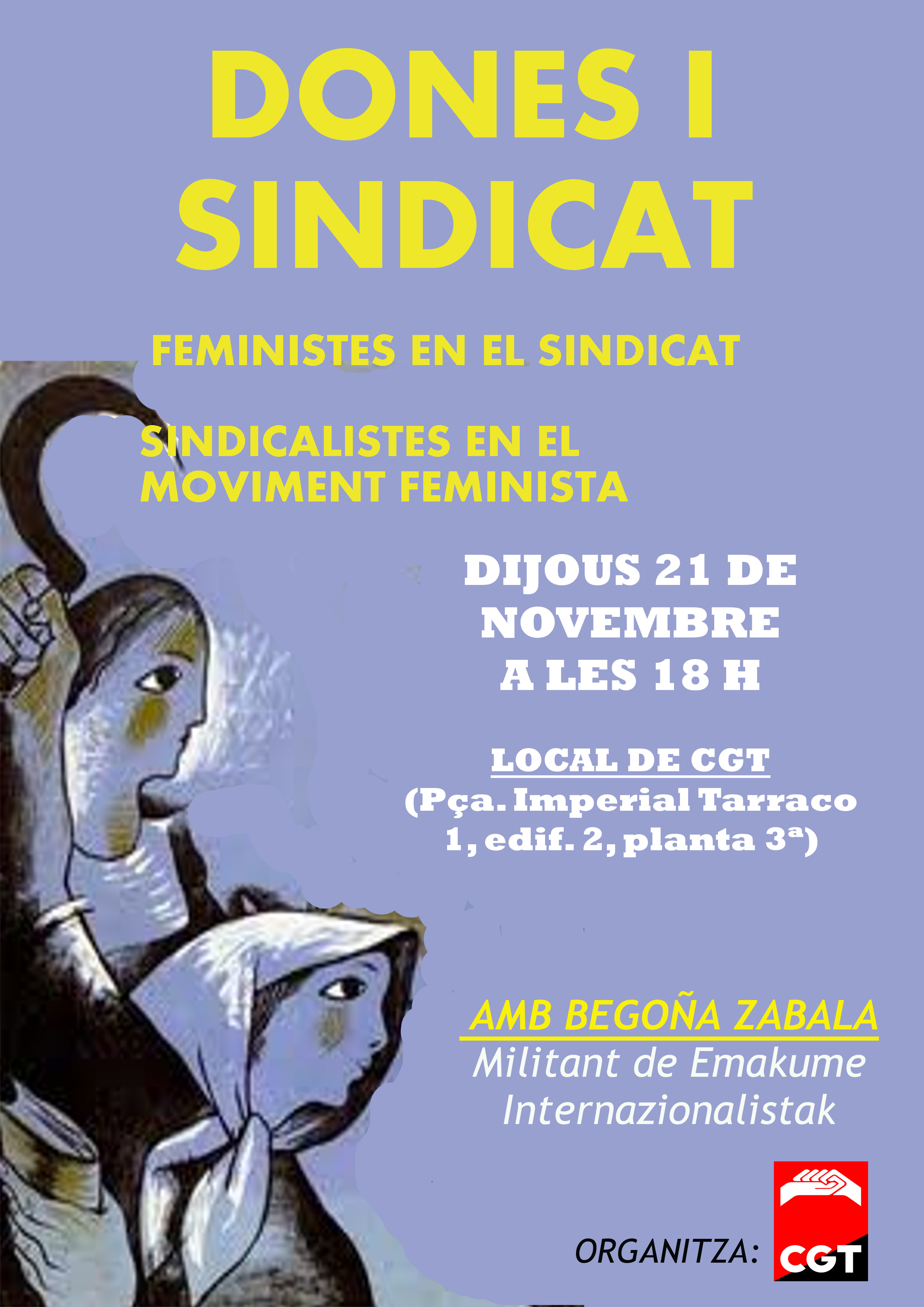 Xerrada dona i sindicat, el 21 de novembre a Tarragona