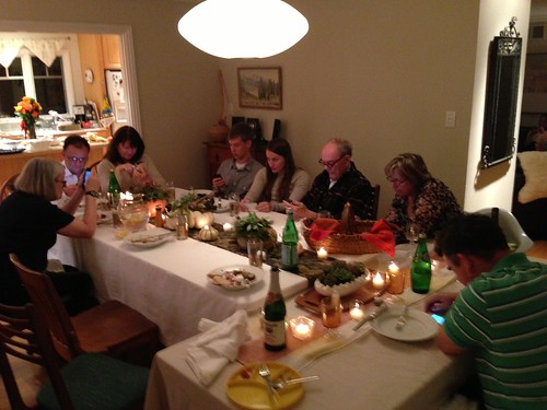 iPhones at thanksgiving dinner