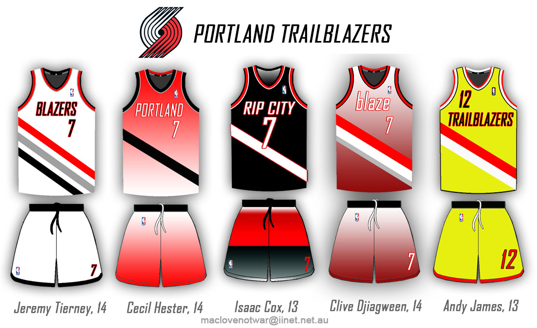 portland trail blazers jersey design